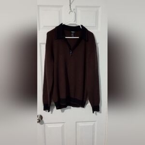 Forever 21 Brown V-Neck Sweater
